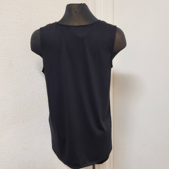 Joe Fresh Sleeveless V-Neck Ruffle Front High Low Hem Knit Top Size XL - Picture 4 of 4